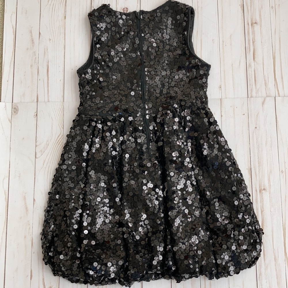 Girls Place 89 by Children’s Place Black Sequin Dress - Picture 5 of 7
